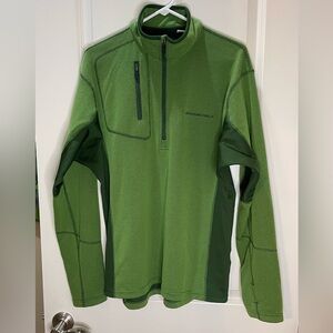 Storm Creek 1/4 Zip Jackson Hole Logo Pullover Jacket Green Size L